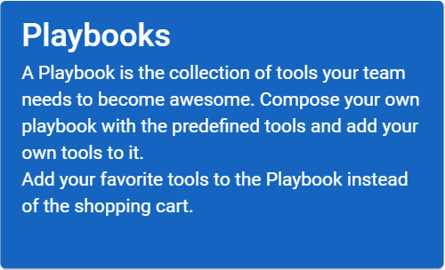 A playbook is a collection of tools your team needs to become awesome 